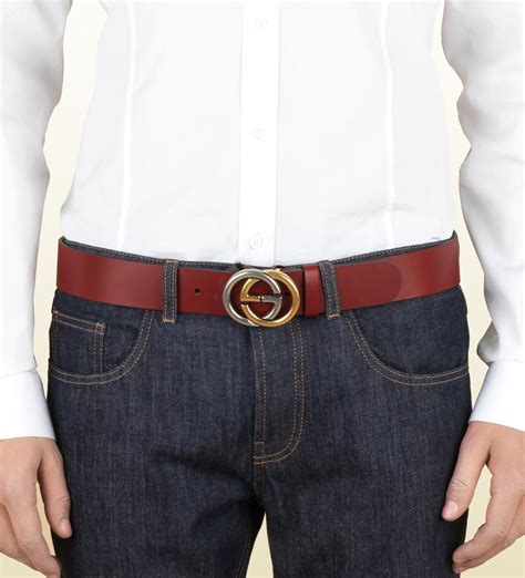 mens gucci bordeaux belts|Gucci Belts for Men .